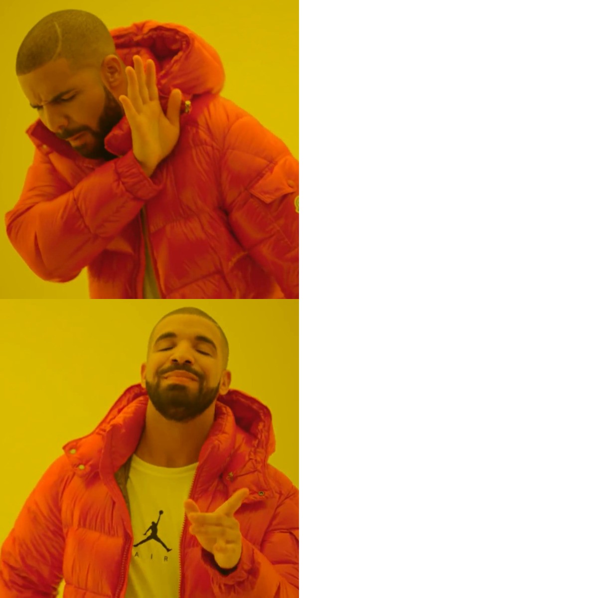 Drake Hotline Bling meme about Latico Leathers